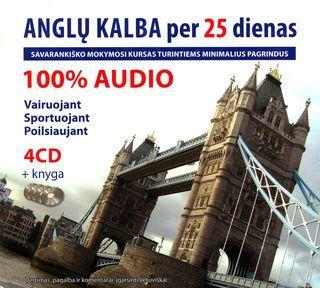 Anglų kalba per 25 dienas. Audio kursas (4CD + knyga) | 