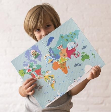 Apli Kids magnetinis žaidimas „Pasaulio žemėlapis“ | 