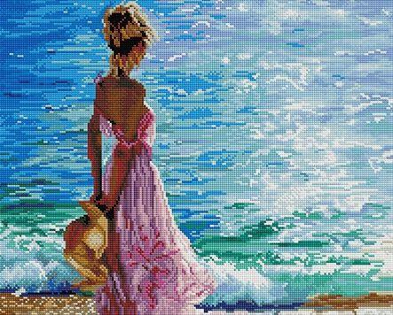 Deimantinė mozaika. Moteris prie jūros | 