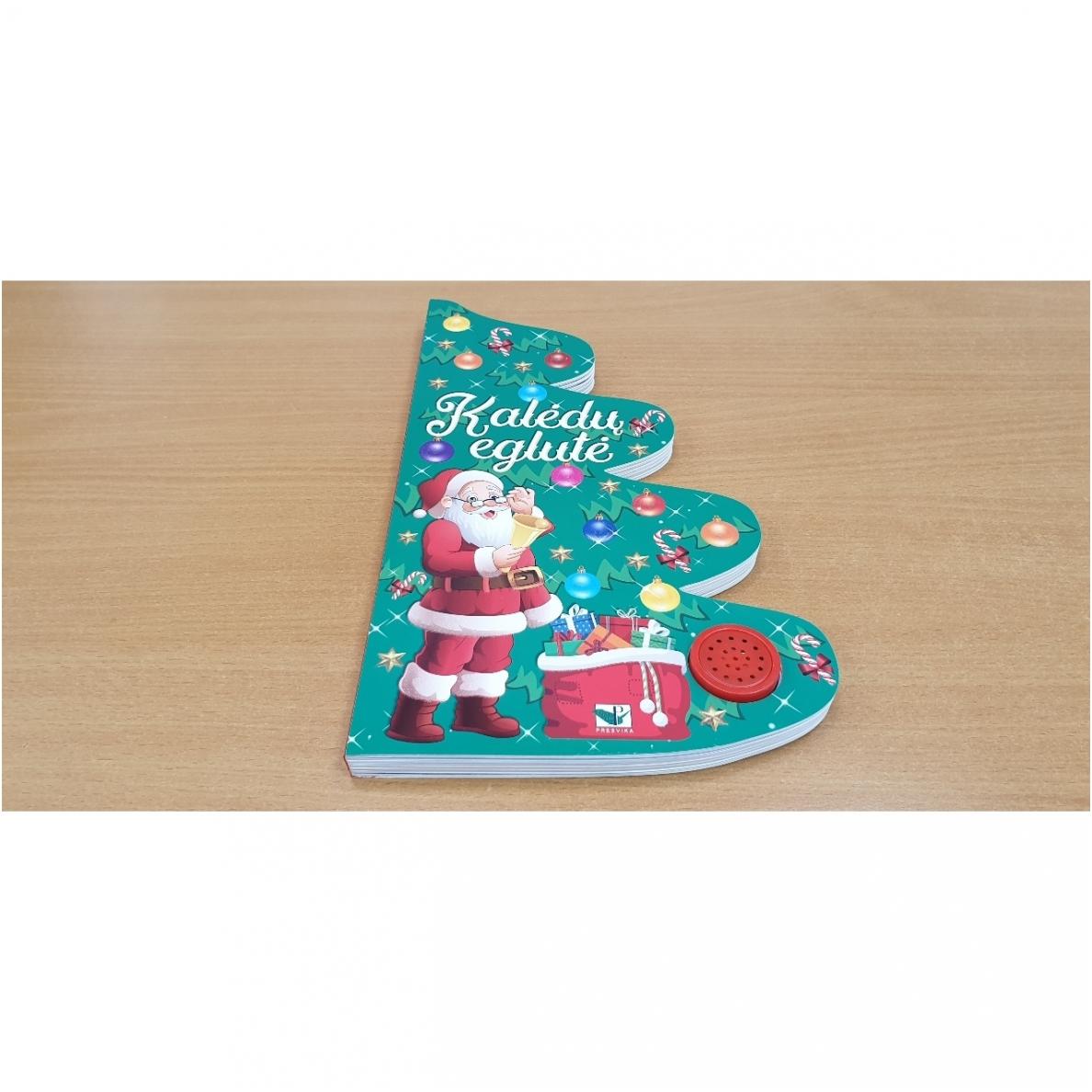 Kalėdų eglutė. Knyga-eglutė su garsais 2-3 metų vaikams Laukiam Kalėdų (knyga su defektais) | 