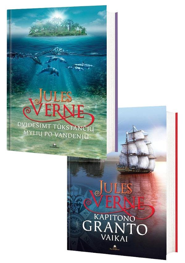 KOMPLEKTAS. Žiulio Verno mokslinė fantastika. Dvidešimt tūkstančių mylių po vandeniu + Kapitono Granto vaikai | Žiulis Vernas (Jules Verne)