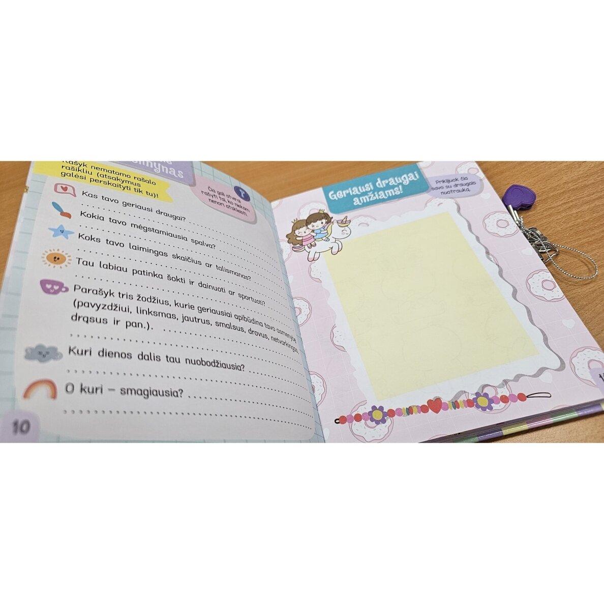 Mano slaptasis KAWAII dienoraštis. Su nematomo rašalo rašikliu bei smagiomis užduotimis 8