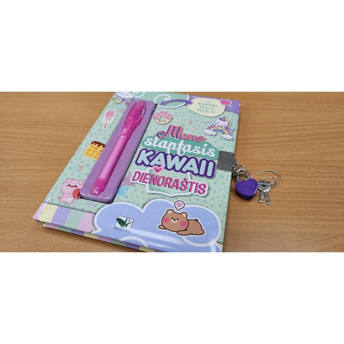Mano slaptasis KAWAII dienoraštis. Su nematomo rašalo rašikliu bei smagiomis užduotimis 2