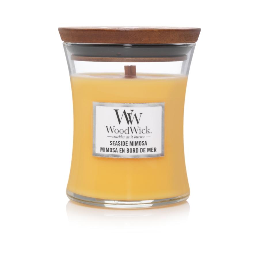 „WoodWick“ žvakė Medium Core Seaside Mimosa