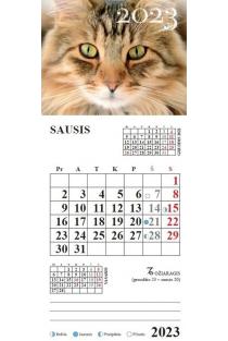 2023 metų magnetinis kalendorius „Katė“ | 