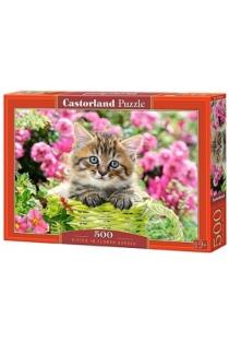 Castorland dėlionė „Kitten in Flower Garden“ (500 det.) | 