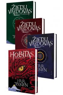 KNYGŲ RINKINYS. Trilogija ŽIEDŲ VALDOVAS + HOBITAS (4 knygos) | J. R. R. Tolkien