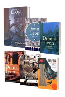 KOMPLEKTAS. Venecijos KOMISARO GVIDO BRUNEČIO bylos (6 romanai) (knygos su defektais) | Donna Leon