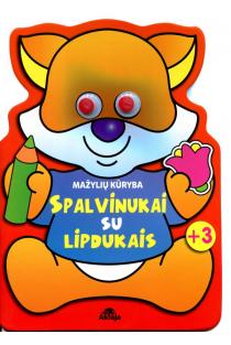Lapiukas. Mažylių kūryba. Spalvinukai su lipdukais | 