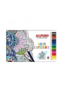 Pieštukai spalvoti ALPINO Color experience aqualine 36 sp. metalinėje dėžutėje | 