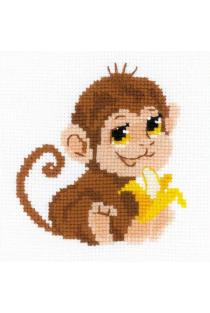 Siuvinėjimo rinkinys „Beždžionėlė su bananu“ | 