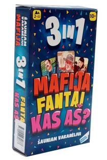 Stalo žaidimų rinkinys šauniam vakarėliui. Mafija + Fantai + Kas aš? | 