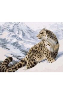 Tapyba pagal skaičius. Snieginis leopardas | 