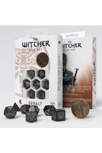The Witcher Geralt kauliukų rinkinys (juodos ir sidabrinės sp.) | 