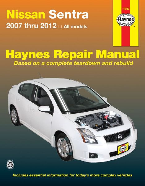 Nissan Sentra 2007 Thru 2012 Haynes Repair Manual
