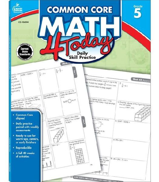 Common Core Math 4 Today, Grade 5: Daily Skill Practice Volume 8