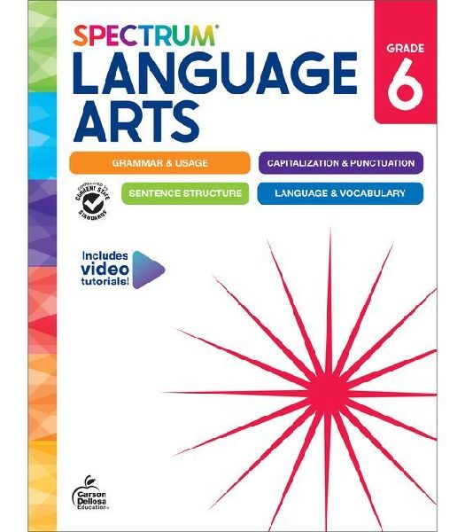 Spectrum Language Arts Workbook, Grade 6