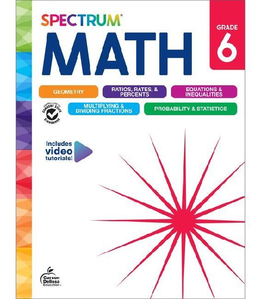 Spectrum Math Workbook Grade 6