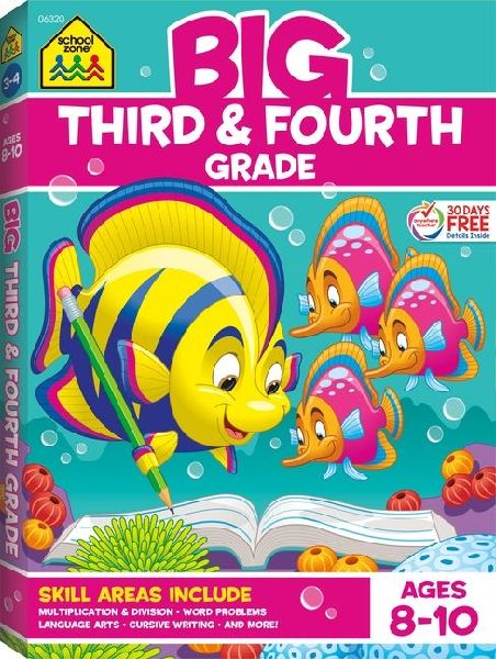 School Zone Big Third & Fourth Grade Workbook