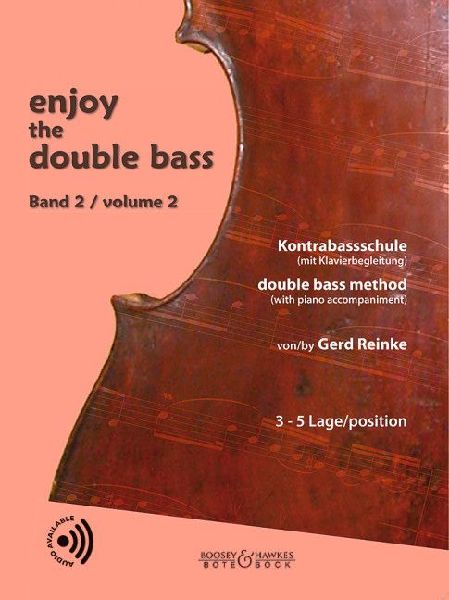 Enjoy the Double Bass: Double Bass Method with Piano Accompaniment, Volume 2 Book/Audio Online