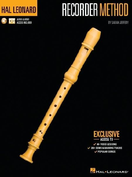 Hal Leonard Recorder Method by Sarah Jeffery - Book with 200+ Audio Demo & Backing Tracks & 40+ Video Lessons Included