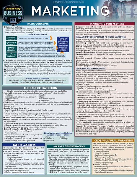 Marketing: A Quickstudy Laminated Reference Guide