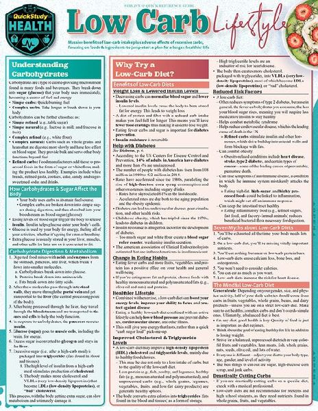 Low Carb Lifestyle: A Quickstudy Laminated Reference