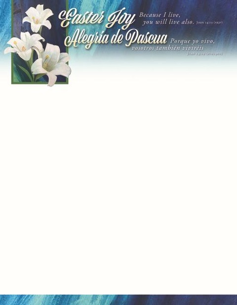 Letterhead - Easter - Bilingual: Easter Joy