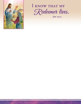Letterhead - Easter - I Know My Redeemer Lives. - Job 19:25 (Nkjv)