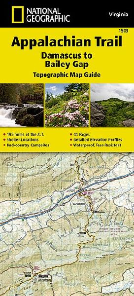 Appalachian Trail: Damascus to Bailey Gap Map [Virginia]