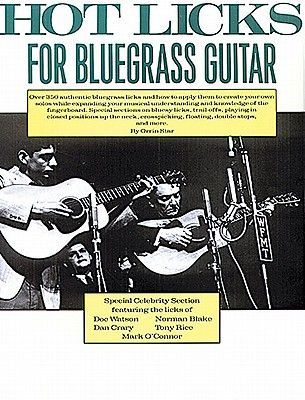 Hot Licks for Bluegrass Guitar Book - Fingerstyle Guitar Book with Over 350 Bluegrass Licks - Guitar Tab Book with Trail-Offs, Crosspicking, Floating