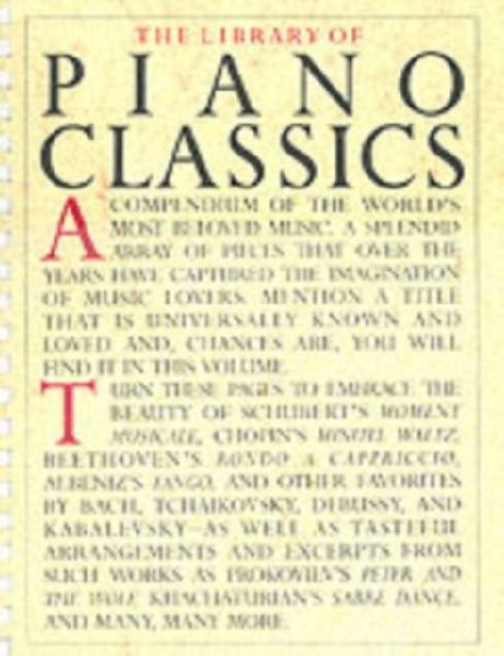 The Library of Piano Classics - Piano Sheet Music Book - Classical Piano Book