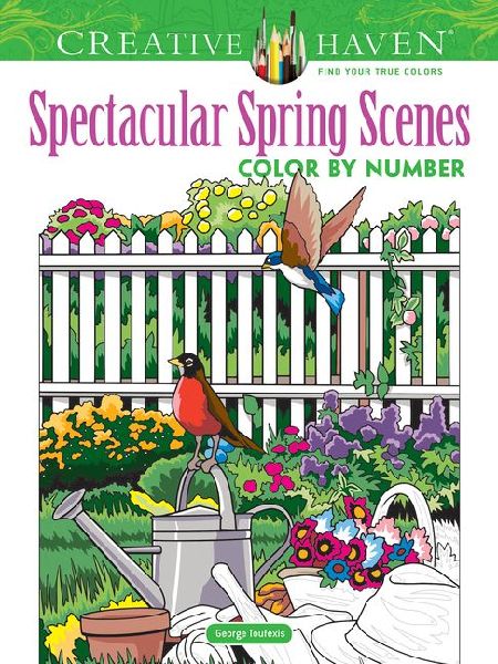 Creative Haven Spectacular Spring Scenes Color by Number