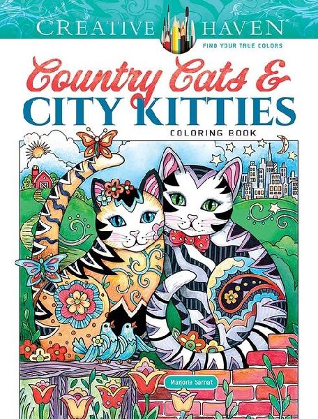 Creative Haven Country Cats & City Kitties Coloring Book