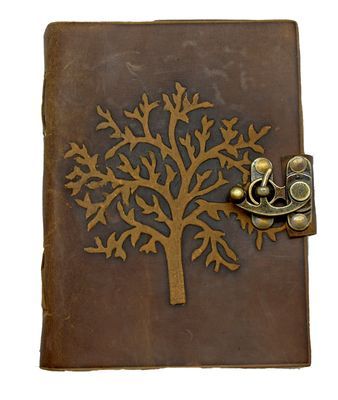 Soft Leather Embossed Tree Journal