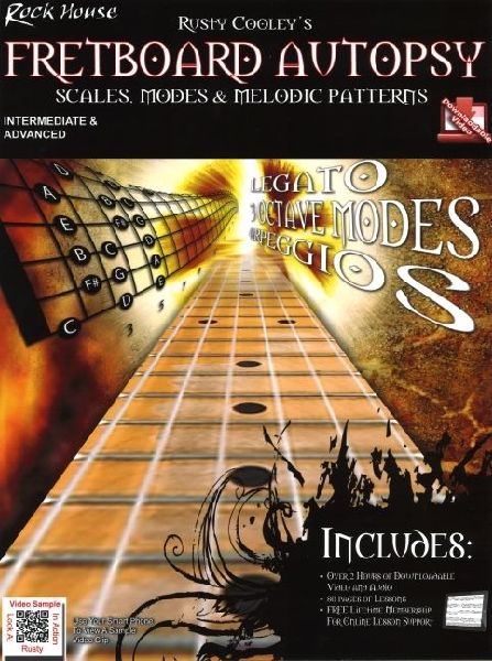 Rusty Cooleys Fretboard Autopsy Scales, Modes & Melodic Patterns Book/Online Audio