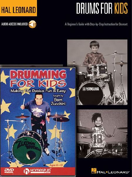 Drumming for Kids Pack: Includes Hal Leonard Drums for Kids Book with Sam Zucchinis Drumming for Kids DVD