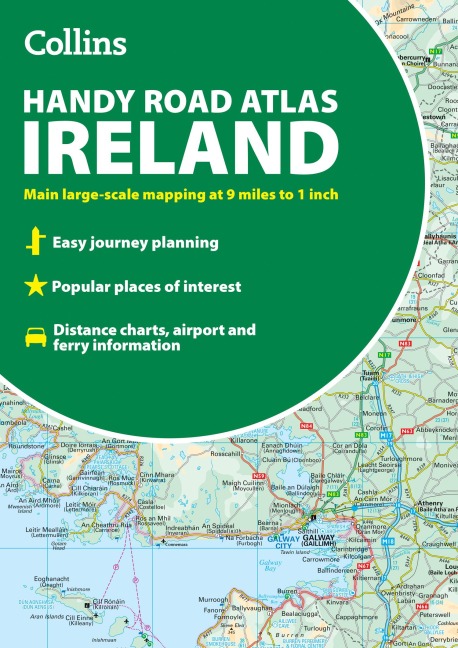 HANDY RD ATL IRE PB: Clear and detailed map of Ireland in a handy A5 size