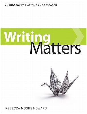 Writing Matters: A Handbook for Writing and Research