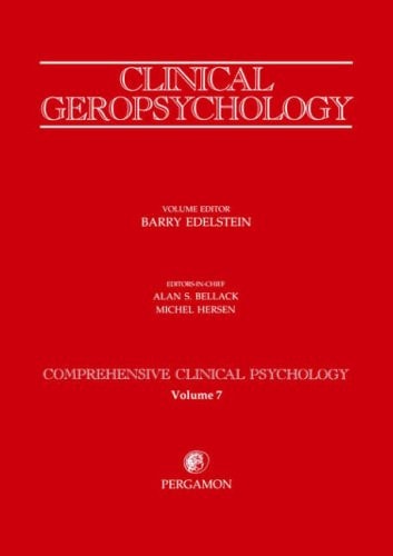 Clinical Geropsychology Comprehensive Clinical Psychology Volume 7