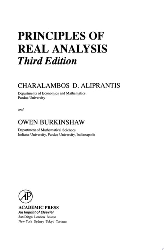 Principles of Real Analysis