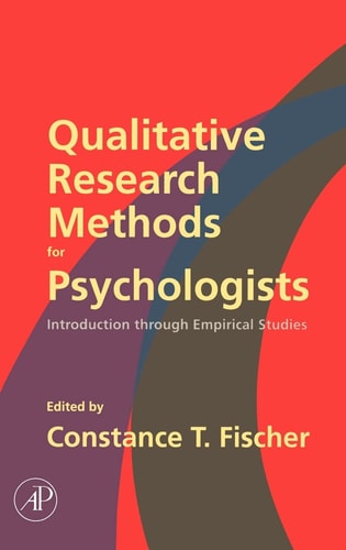 Qualitative Research Methods for Psychologists Introduction Through Empirical Studies