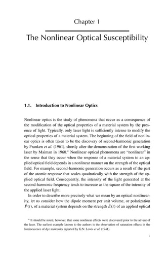 Nonlinear Optics