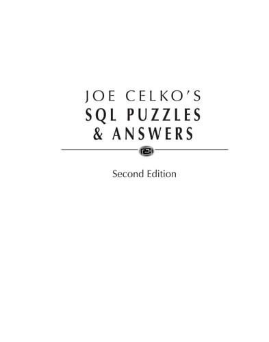 Joe Celko's SQL Puzzles & Answers