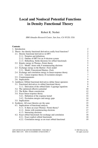 Advances in Quantum Chemistry Theory of Confined Quantum Systems - Part One