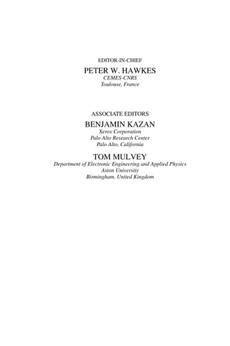 Advances in Imaging and Electron Physics Optics of Charged Particle AnalyzersVolume 157 of Advances in Imaging and Electron Physics