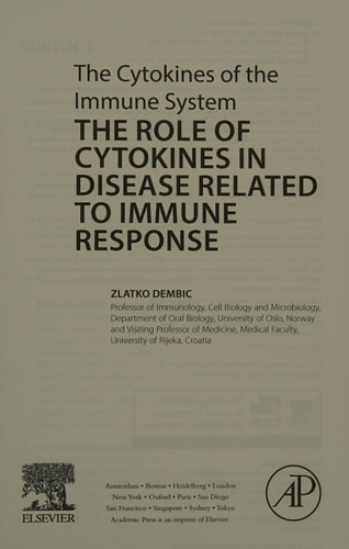 The Cytokines of the Immune System The Role of Cytokines in Disease Related to Immune Response