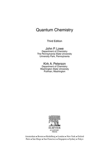 Quantum Chemistry