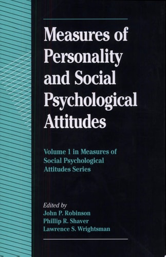Measures of Personality and Social Psychological Attitudes