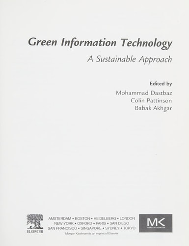 Green Information Technology A Sustainable Approach